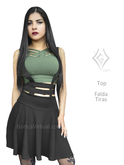 falda tiras tela licrada top verde militar algodon licrado cuenca santo domingo riobamba guayaquil quito ecuador tienda domicilios online internet